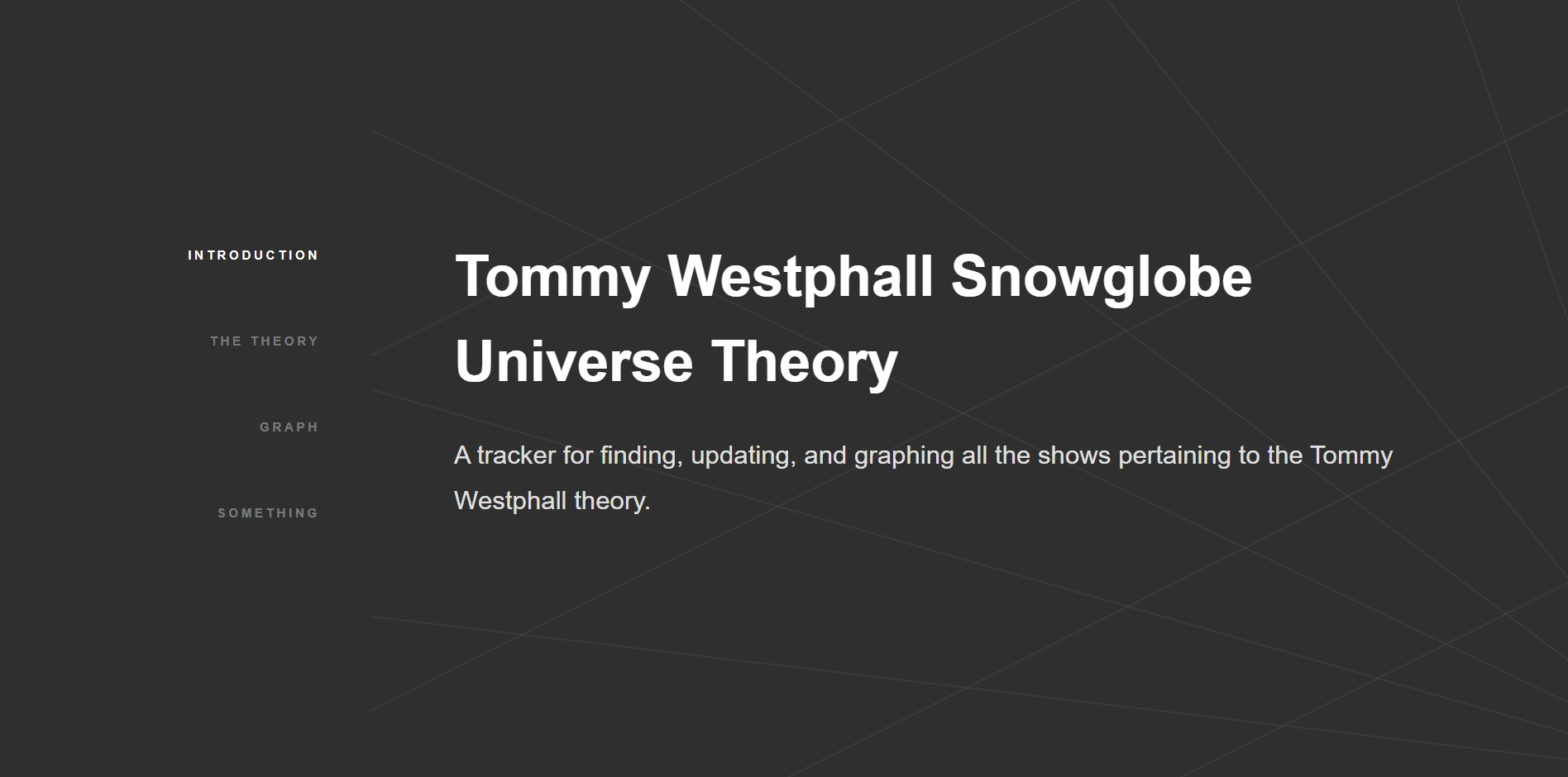 Tommy Westphall Project preview